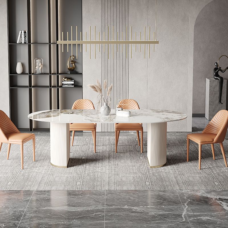Oval Double Pedestal Furniture Traditional Luxury Dining Site Table for Home Clearhalo ' dining_table' 'Dining Tables & Seating' 'Dining Tables' 'furn' 'furn_dining_table' 'Furniture' 'furniture_dining_table' 'Kitchen & Dining Furniture' 'kitchen&dining_furn' 'kitchen' 'kitchen_dining_table' 1200x1200_961ec298-abeb-450d-b839-666b0cc15bee