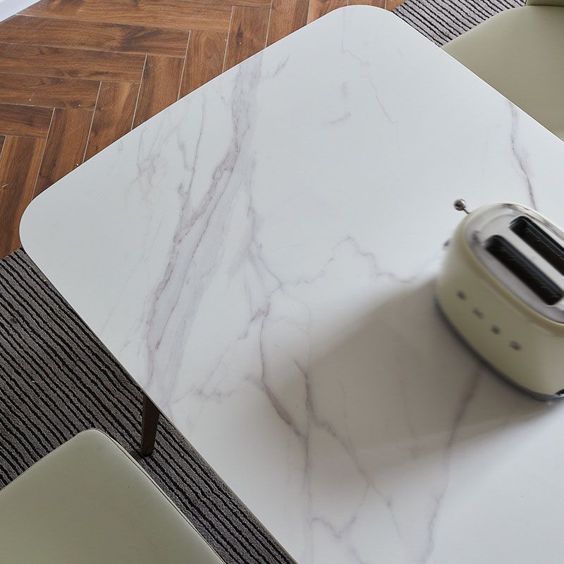 Nordic Dining Set 1/4/5 Pieces Sintered Stone Dining Table with Leather Chairs Clearhalo 'Dining Room Sets' 'Dining Tables & Seating' 'dining_room_set' 'furn' 'furn_dining_room_set' 'Furniture' 'furniture_dining_room_set' 'Kitchen & Dining Furniture' 1200x1200_9620cbbb-9cbf-44a2-ae6e-1f8450478c6d