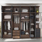 Contemporary Wardrobe Armoire Engineered Wood Wardrobe Closet