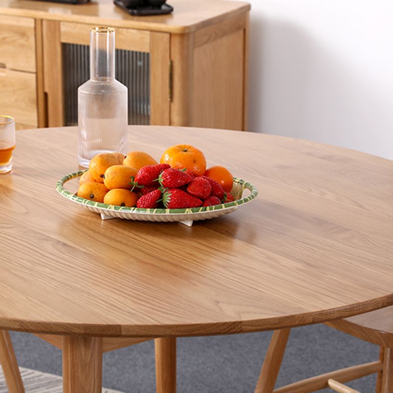 モダンなオークのダイニングセット1/5 pcs茶色のディネットセット木製の椅子