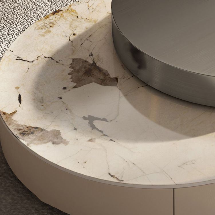 Block and Drum Contemporary Slate BlockHome Coffee Or End Table with Drawers