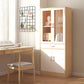 Contemporary Shelf Bookcase with Doors Vertical Bookshelf for Study Room