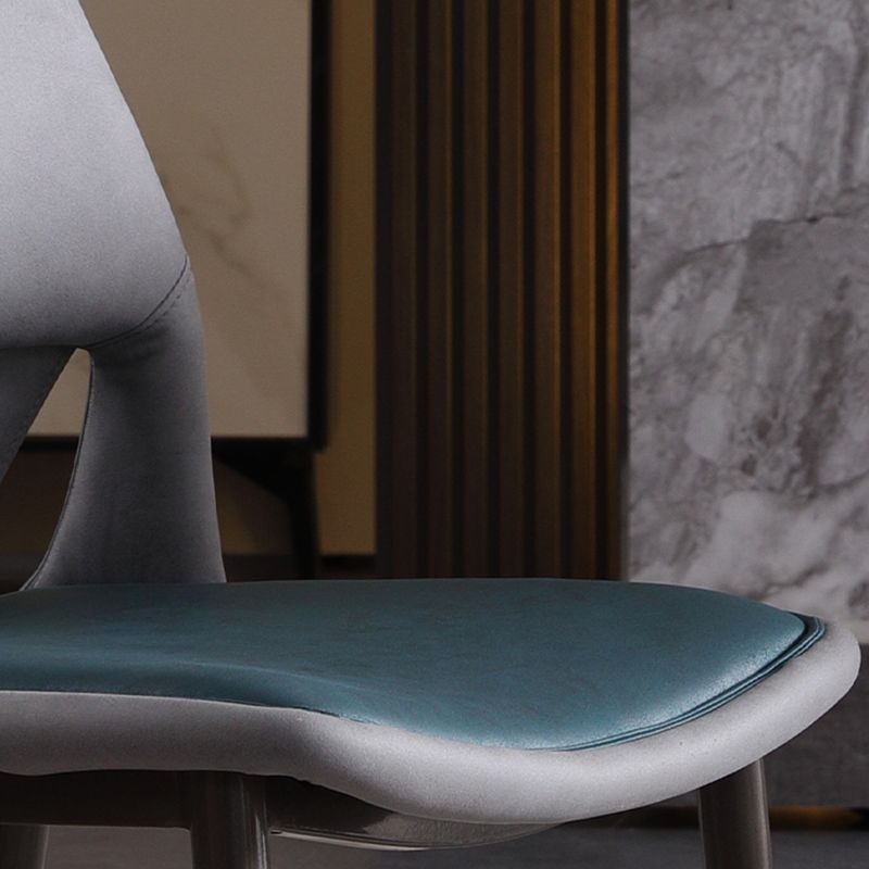 Modern Style Faux Leather Dining Chair Metal Armless Dining Chair for Restaurant Use Clearhalo 'Dining Chairs' 'Dining Tables & Seating' 'dining_chair' 'furn' 'furn_dining_chair' 'Furniture' 'Kitchen & Dining Furniture' 1200x1200_96251e47-d853-4ff9-a267-c6a02e588299