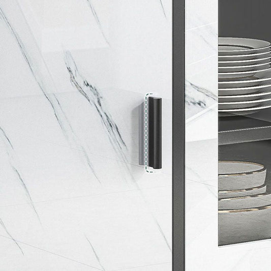 Server da pranzo in vetro in legno moderno ingegnerizzato per soggiorno per soggiorno