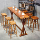 Tabouret de salle à manger en bois massif contemporain tabouret de bar sans repose-pied avec repose-pied