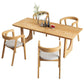 Mesa de comedor con base natural rectangular moderna de madera maciza de pino mesa de cocina para comedor