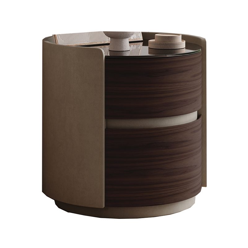 2 laden eigentijds bedkast antieke afwerking nachtkastje