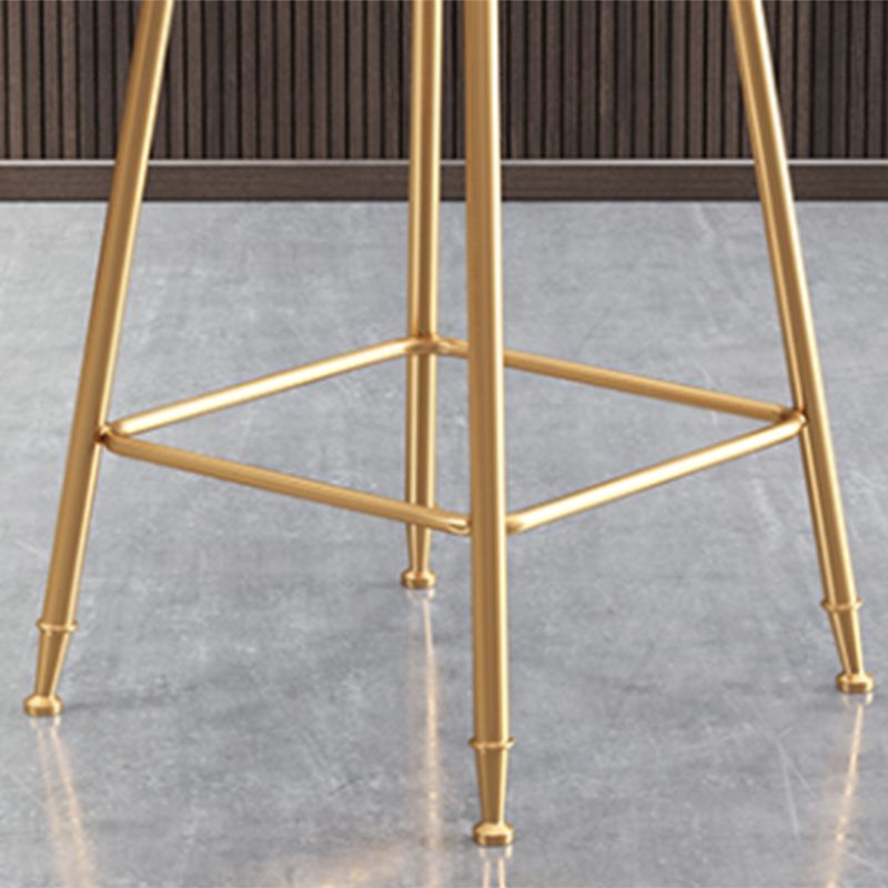 Nordic Style Bar-stool Round Seat Counter Bar Stool with Metal Legs for Home Use Clearhalo 'Bar Furniture' 'Bar Stools' 'bar_stools' 'furn' 'furn_bar_stools' 'Furniture' 'Kitchen & Dining Furniture' 1200x1200_962a778d-280f-4d83-b6df-59b2813a8716