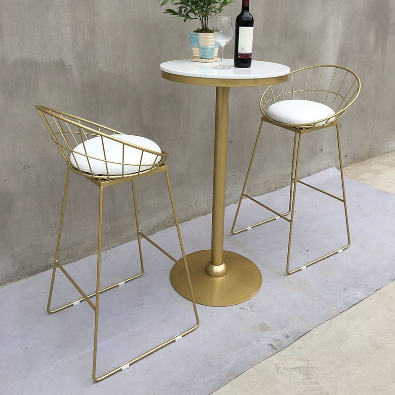 Modern Round Pub Table Set 1/2/3 Pieces Bar Table with Metal Stools Clearhalo 'Bar Furniture' 'furn' 'furn_home_bar_bar_sets' 'Furniture' 'Home Bars & Bar Sets' 'home_bar_bar_sets' 'Kitchen & Dining Furniture' 1200x1200_962ae6d7-ebf0-43be-9d1b-649704efcb29