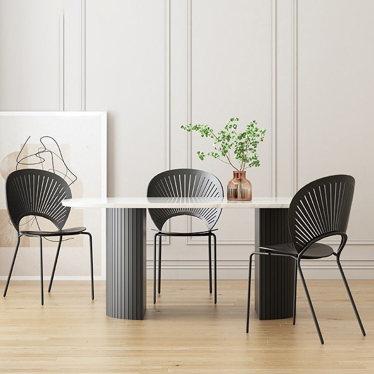 Double Pedestal Dining Table Oval Dining Room Table for Kitchen