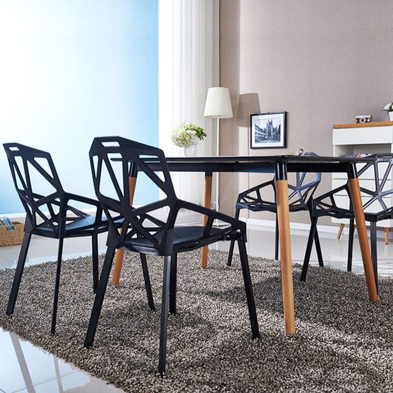 Plastic Contemporary Dinette Chairs Kitchen Dining Arm Side Chair Clearhalo ' kitchen&dining_furn' 'Dining Chairs' 'Dining Tables & Seating' 'dining_chair' 'furn' 'furn_dining_chair' 'Furniture' 'furniture_dining_chair' 'Kitchen & Dining Furniture' 'kitchen' 1200x1200_962da2e0-7cda-4985-9bd8-05af748eccd5