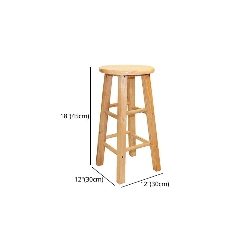 Modern Armless Backless Counter Stool Wood Cashier Bar Stool with Wooden Seat and Pedal Clearhalo 'Bar Furniture' 'Bar Stools' 'bar_stools' 'furn' 'furn_bar_stools' 'Furniture' 'Kitchen & Dining Furniture' 1200x1200_962f2a9b-1924-4b35-a716-87f54e8fc1cf