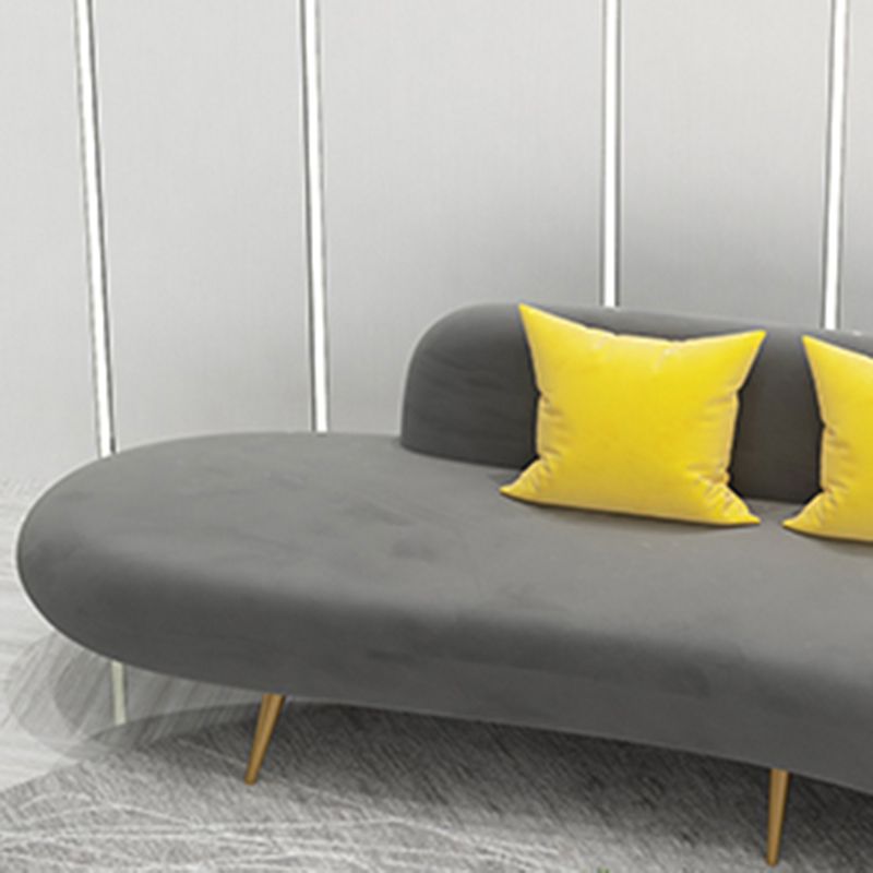 Divano curvo senza braccio contemporaneo con schiena stretta per soggiorno