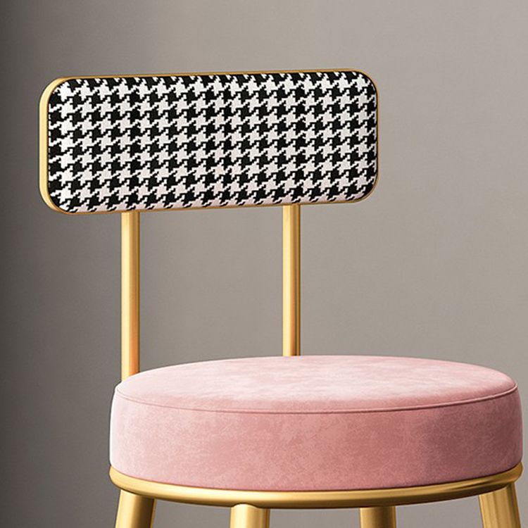 Scandinavian Matte Finish Velvet Barstool Footrest Coffee Shop Stool Clearhalo 'Bar Furniture' 'Bar Stools' 'bar_stools' 'furn' 'furn_bar_stools' 'Furniture' 'furniture_bar_stools' 'Kitchen & Dining Furniture' 1200x1200_962f6c19-d741-45a5-bf58-3ee3f0e7ca86