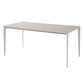 Contemporary Sintered Stone Top White Dining Table Rectangle Shape Dining Table with 4 Legs Base Clearhalo ' dining_table' 'Dining Tables & Seating' 'Dining Tables' 'Furniture' 'furniture_dining_table' 'Kitchen & Dining Furniture' 'kitchen&dining_furn' 'kitchen' 'kitchen_dining_table' 1200x1200_963025bc-b57b-41d1-a440-0f32d4cb26f3