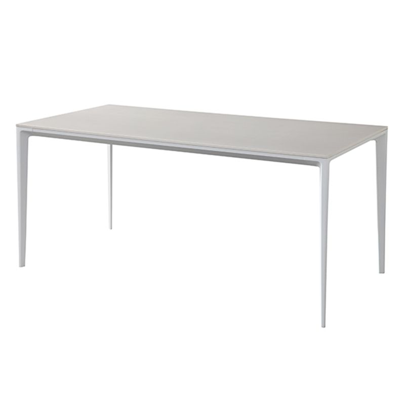 Contemporary Sintered Stone Top White Dining Table Rectangle Shape Dining Table with 4 Legs Base Clearhalo ' dining_table' 'Dining Tables & Seating' 'Dining Tables' 'Furniture' 'furniture_dining_table' 'Kitchen & Dining Furniture' 'kitchen&dining_furn' 'kitchen' 'kitchen_dining_table' 1200x1200_963025bc-b57b-41d1-a440-0f32d4cb26f3