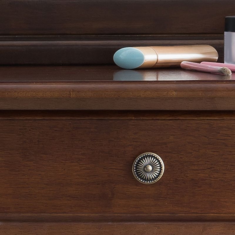 Juego de taburetes de tocador de tocador de madera tradicional, 23.62 "de ancho