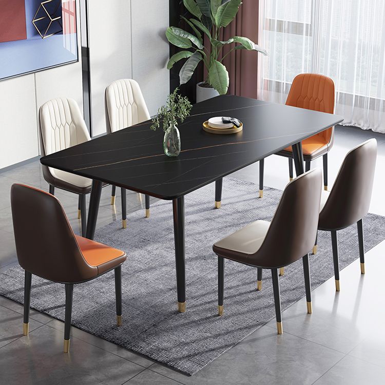 Sintered Stone Dining Table 4 Legs Base Rectangle Table for Home Clearhalo ' dining_table' 'Dining Tables & Seating' 'Dining Tables' 'furn' 'furn_dining_table' 'Furniture' 'furniture_dining_table' 'Kitchen & Dining Furniture' 'kitchen&dining_furn' 'kitchen' 'kitchen_dining_table' 1200x1200_96350c13-5e8e-40c2-9841-71e8e3a5976e