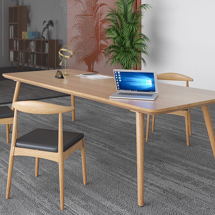 Modern Rectangle Pine Solid Wood Table 4 Legs Home Kitchen Dinner Furniture Clearhalo ' dining_table' 'Dining Tables & Seating' 'Dining Tables' 'Furniture' 'furniture_dining_table' 'Kitchen & Dining Furniture' 'kitchen&dining_furn' 'kitchen' 'kitchen_dining_table' 1200x1200_963581e8-32f1-4dbb-b1c4-8d10676d7a3f
