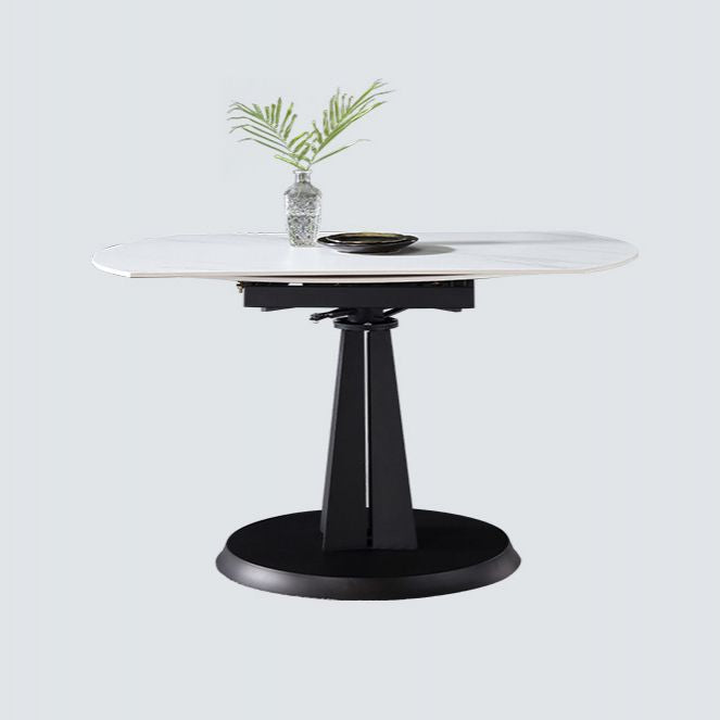 Metal Modern Dining Room Set with Round Table and Pedestal Base Dining Set with Wingback Chairs Clearhalo 'Dining Room Sets' 'Dining Tables & Seating' 'dining_room_set' 'furn' 'furn_dining_room_set' 'Furniture' 'furniture_dining_room_set' 'Kitchen & Dining Furniture' 'kitchen&dining_furn' 'kitchen' 1200x1200_9636bd8b-608b-4847-9189-4940f529554a