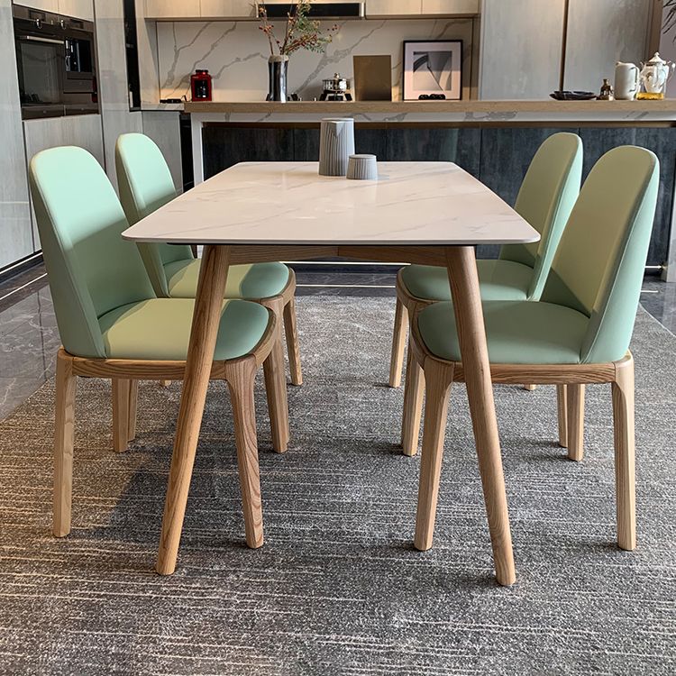 Contemporary Rectangle Dining Table White Sintered Stone Dining Table with 4 Legs Clearhalo ' dining_table' 'Dining Tables & Seating' 'Dining Tables' 'furn' 'furn_dining_table' 'Furniture' 'furniture_dining_table' 'Kitchen & Dining Furniture' 'kitchen&dining_furn' 'kitchen' 'kitchen_dining_table' 1200x1200_9637f6ba-d0a4-4b8d-9c1b-45caebba7e40