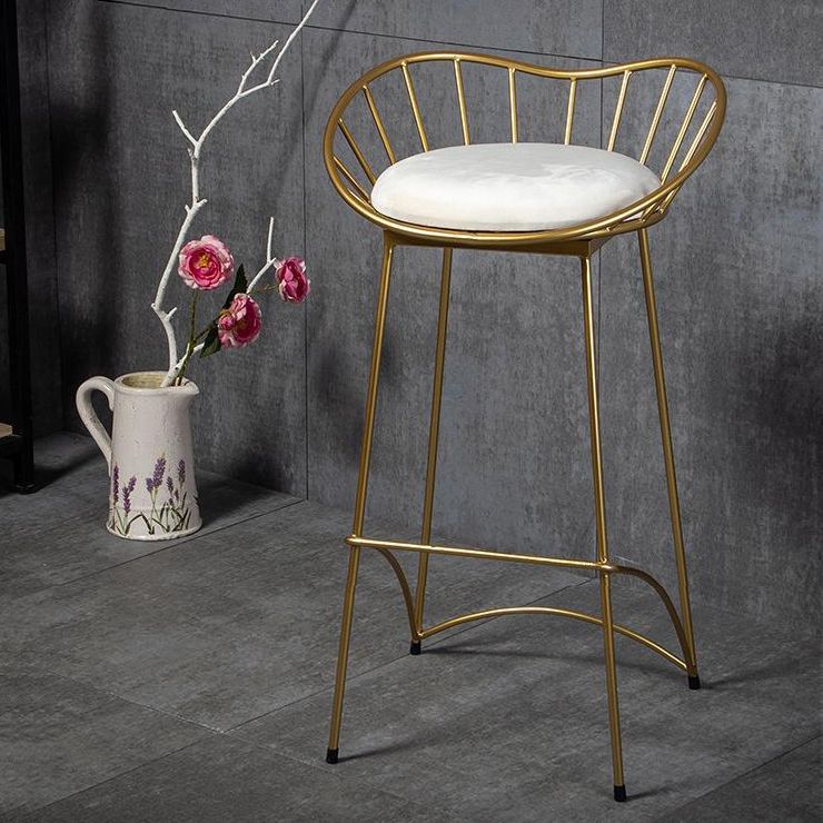 Industrial Metal Round Barstool Patio Bar Stool with Metal Legs Clearhalo 'Bar Furniture' 'Bar Stools' 'bar_stools' 'furn' 'furn_bar_stools' 'Furniture' 'Kitchen & Dining Furniture' 1200x1200_9638b3ff-5b2f-43f1-8ba3-0138e898d7ae