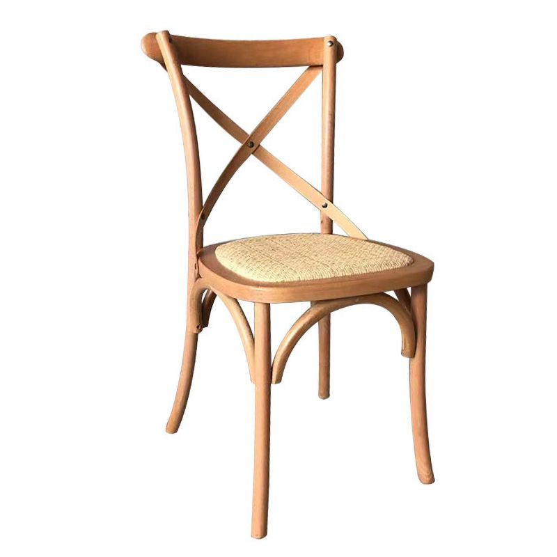 Country Style Square Dining Chair Kitchen Cross Back Dining Side Chair Clearhalo ' kitchen&dining_furn' 'Dining Chairs' 'Dining Tables & Seating' 'dining_chair' 'furn' 'furn_dining_chair' 'Furniture' 'furniture_dining_chair' 'Kitchen & Dining Furniture' 'kitchen' 1200x1200_96395203-4111-4c1e-b49a-0724c4d84c65