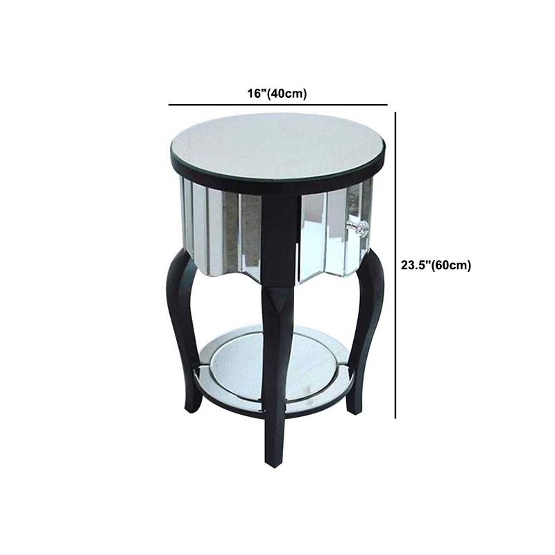 Tapa del lado superior de vidrio redonde