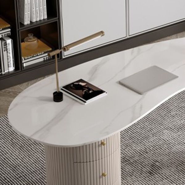 Glam Executive Desk Finition Finish Freeform Computer Bureau avec tiroirs