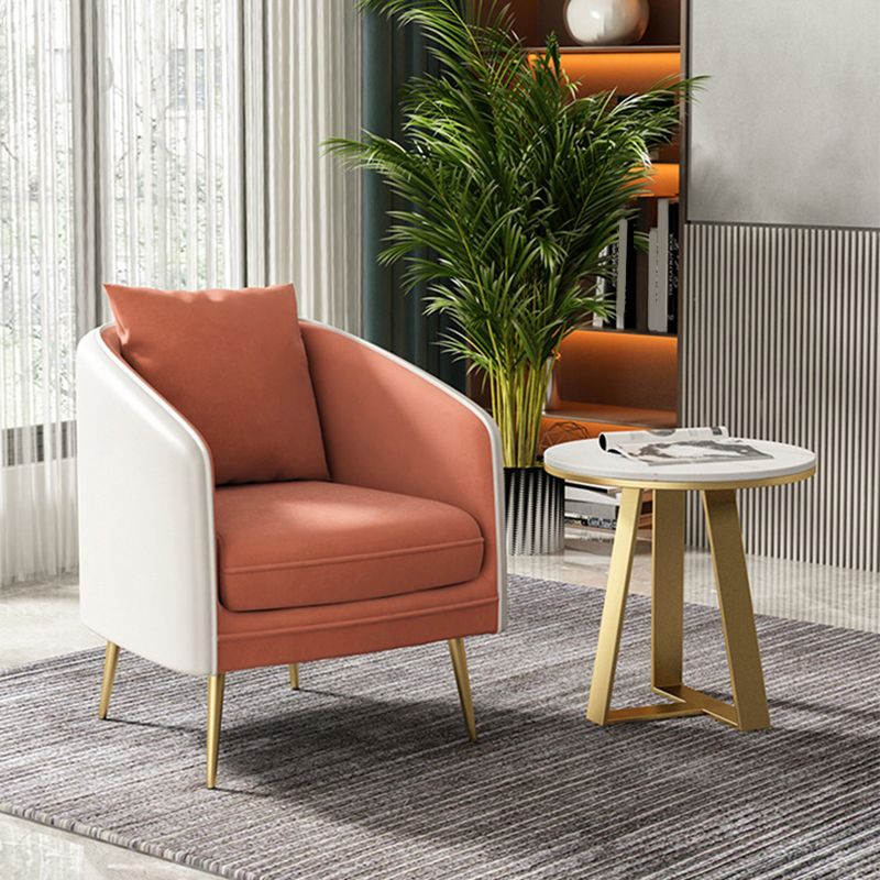 Zeitgenössischer Höhlenarm Standard -Sofa Rückenleder/Samtsofa