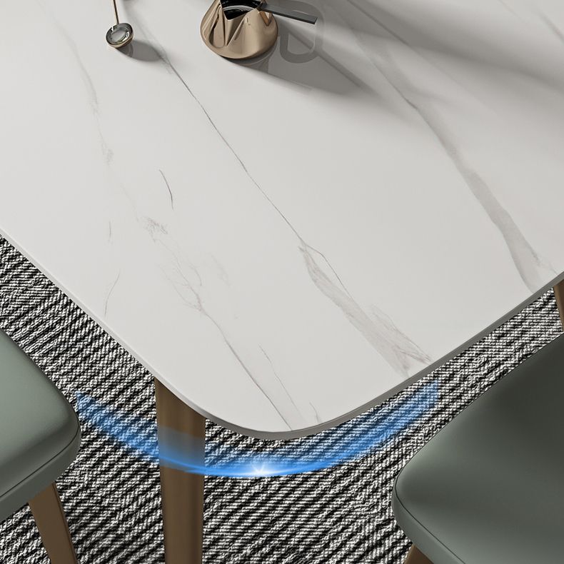 Contemporary Table Dining Set with Sintered Stone Table and Upholstered Chairs Clearhalo 'Dining Room Sets' 'Dining Tables & Seating' 'dining_room_set' 'furn' 'furn_dining_room_set' 'Furniture' 'furniture_dining_room_set' 'Kitchen & Dining Furniture' 'kitchen&dining_furn' 'kitchen' 1200x1200_964546b7-1cb6-4a65-8cb4-e0c6b04d1505