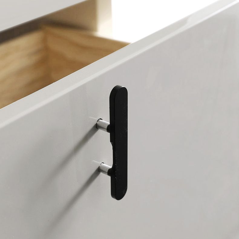 Sideboard in legno moderno ingegnerizzato a buffet a 6 cassetti con pietra per soggiorno