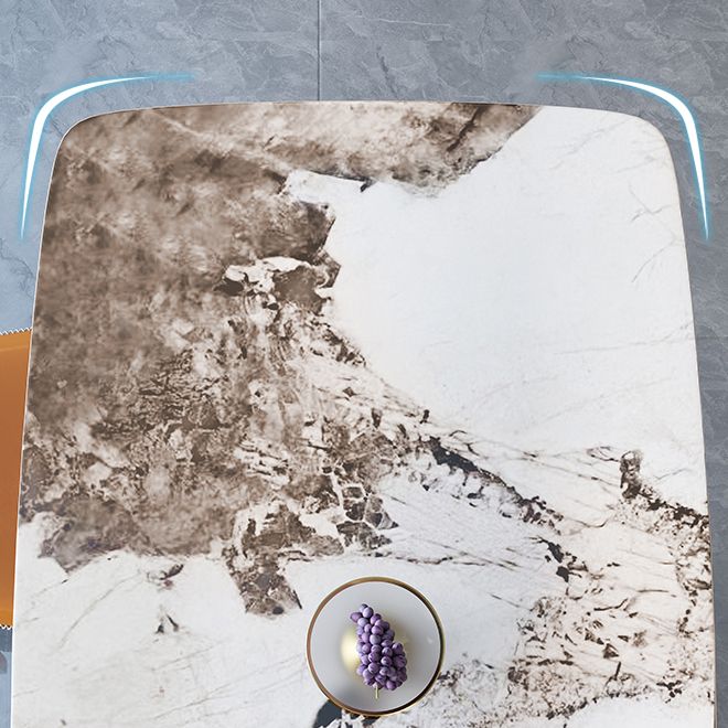 Table à manger piédestal de base en or