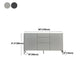 6-Drawer Engineered Wood Sideboard Modern Grey Buffet with Stone for Living Room