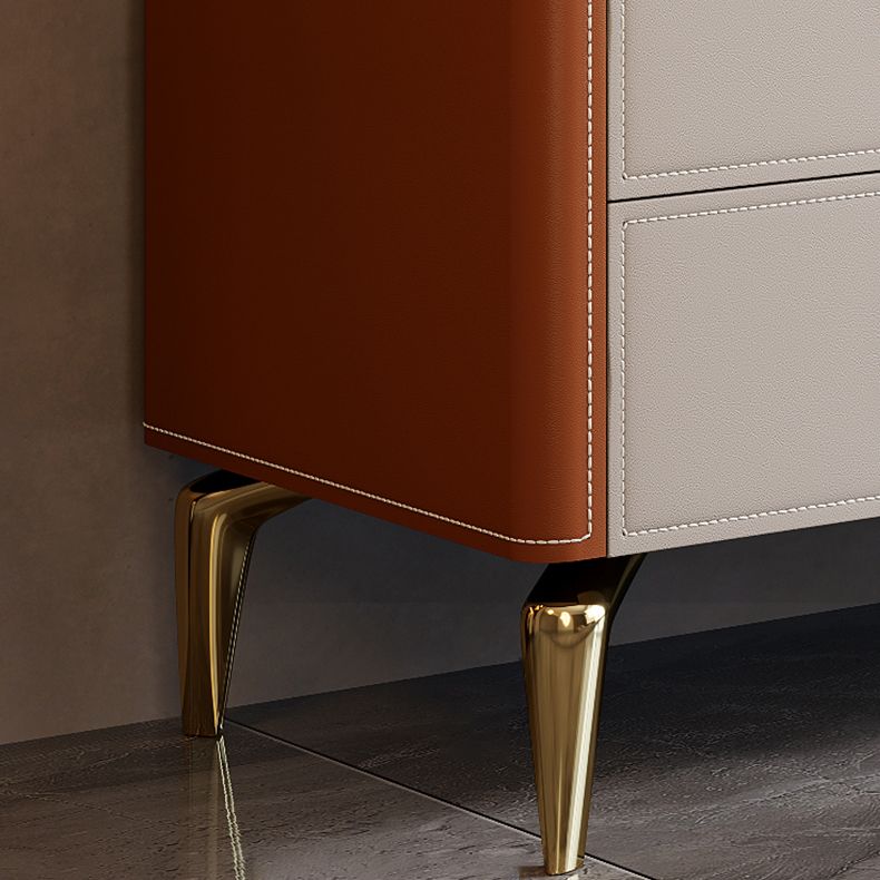 Cómoda clásica Glam con almacenamiento de piedra y 6 cajones, 15,6 pulgadas de ancho