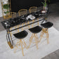 Glam Style Bar Table Artificial Marble 42-inch Height Top Bistro Table Clearhalo 'Bar Furniture' 'Bar Tables' 'bar_tables' 'furn' 'furn_bar_tables' 'Furniture' 'furniture_bar_tables' 'Kitchen & Dining Furniture' 1200x1200_964b8293-e468-4b90-8285-beb4183f6728