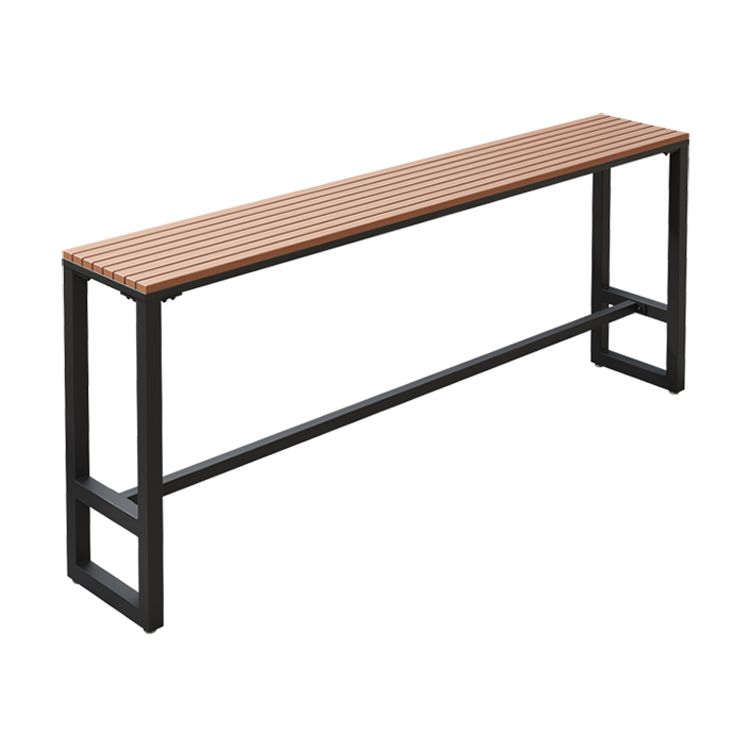 Modern Trestle Counter-height Pub Table Outdoor Rectangle Event and Cocktail Table Clearhalo 'Bar Furniture' 'Bar Tables' 'bar_tables' 'furn' 'furn_bar_tables' 'Furniture' 'furniture_bar_tables' 'Kitchen & Dining Furniture' 1200x1200_964df448-398a-4a92-a481-7fbe705c9c06