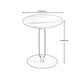 Round Marble Top End Table Metal Pedestal Sofa Side End Table for Living Room