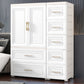 White Plastic Contemporary Storage Cabinet Interior Cabinet for Bedroom
