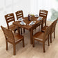 Table de salle à manger en bois massif marron Table de dinette contemporaine