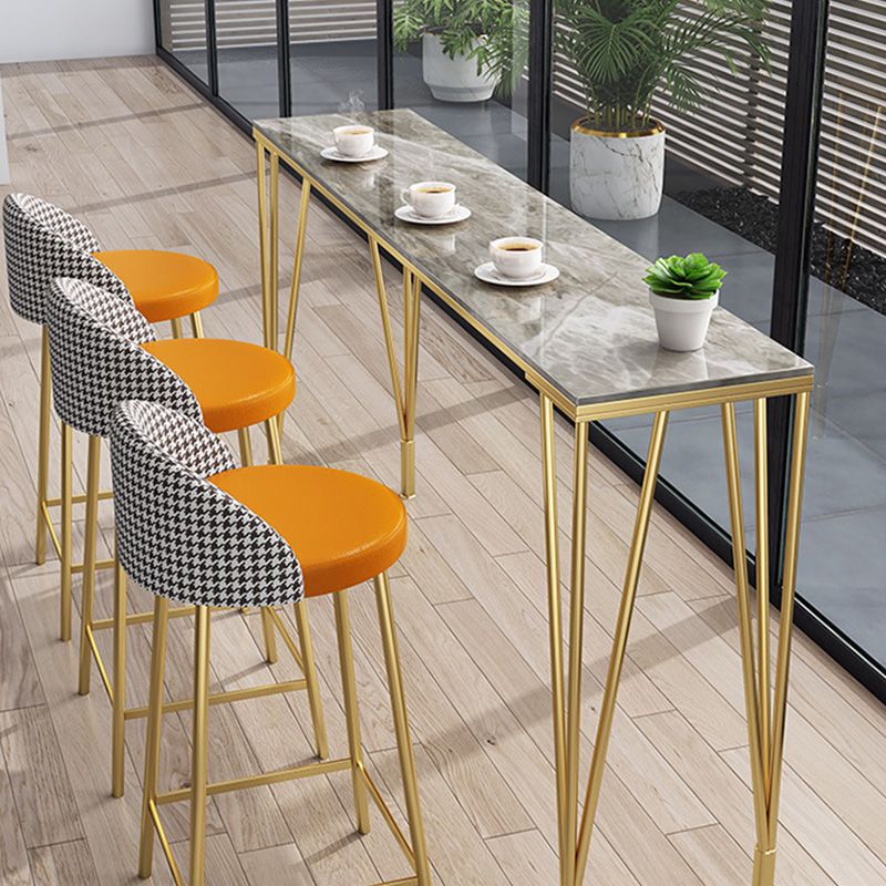 41.3-inch Marble Top Table Modern Style Bistro Pub Table with Four Legs Clearhalo 'Bar Furniture' 'Bar Tables' 'bar_tables' 'furn' 'furn_bar_tables' 'Furniture' 'Kitchen & Dining Furniture' 1200x1200_9654a5e9-6917-47ab-a891-394fd08ead7a