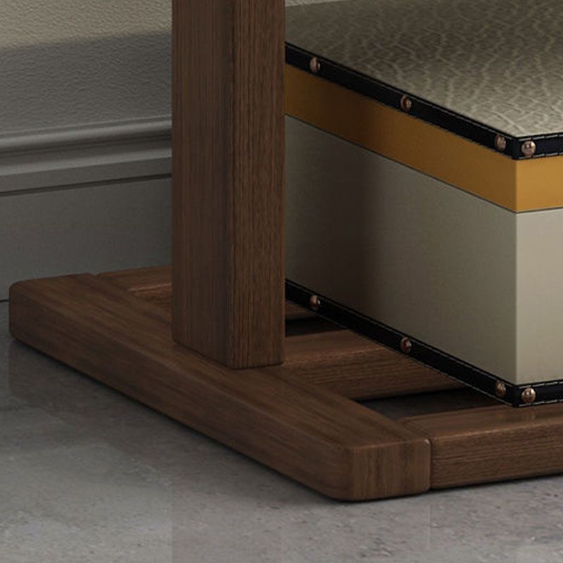 Medio de siglo Moderno Hall Stand de madera de madera interior con almacenamiento