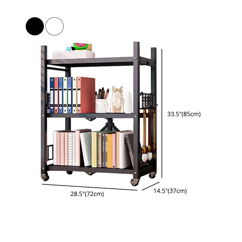 Foldable Bookcase Open Back Bookshelf with Casters for Study Room Office Clearhalo 'Bookcases' 'furn' 'furn_bookcases' 'Furniture' 'furniture_bookcases' 'Office Furniture' 1200x1200_965589c6-48e9-4546-b96d-ea7b6cd7ad4d