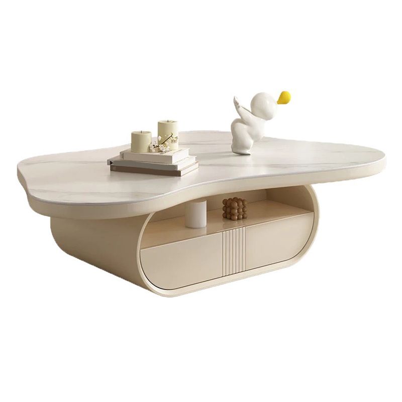 35" Wide Contemporary Cocktail Table White Single Coffee Table Clearhalo 'Coffee & Accent Tables' 'Coffee Tables' 'coffee_tables' 'furn' 'furn_coffee_tables' 'Furniture' 'Living Room Furniture' 1200x1200_96564c2e-1736-4d68-a63f-f42f2b0da0a7
