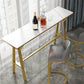 Industrial Rectangle Bar Table Metal Base Bar Height Table for Living Room