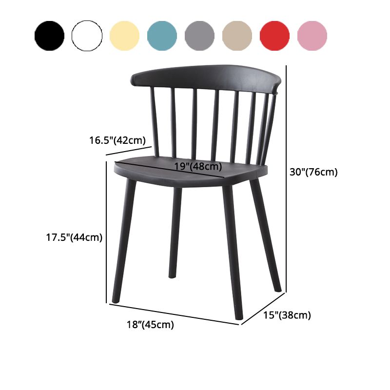 Scandinavian Plastic Dining Kitchen Room Chair Windsor Back Side Chair Clearhalo ' kitchen&dining_furn' 'Dining Chairs' 'Dining Tables & Seating' 'dining_chair' 'furn' 'furn_dining_chair' 'Furniture' 'furniture_dining_chair' 'Kitchen & Dining Furniture' 'kitchen' 1200x1200_9657643a-86e8-4ca3-818c-2c3754d3338b