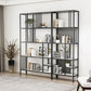 Metal Open Back Bookshelf Industrial Vertical Bookcase for Living Room Clearhalo 'Bookcases' 'furn' 'furn_bookcases' 'Furniture' 'furniture_bookcases' 'Office Furniture' 1200x1200_96579536-d322-48dc-92b2-eb1591a998ff