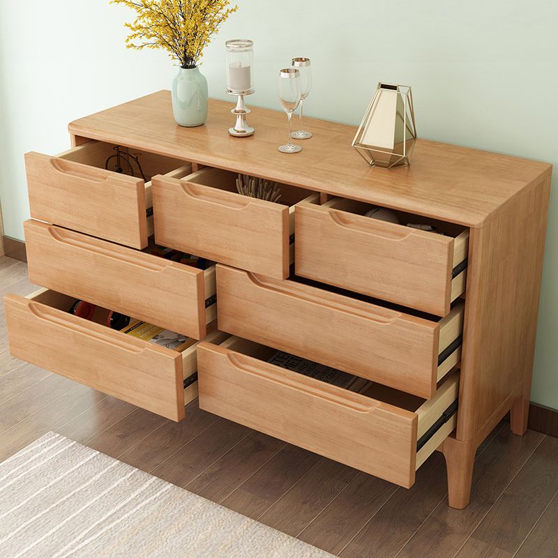 American Traditional Storage Chest Solid Wood Dresser with 5/6/7 Drawers