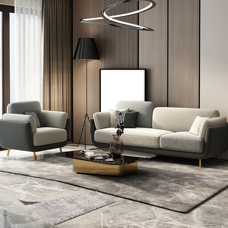 Scandinavian Hair Pin Legs Sofa Pillow Top Arm Seating for Apartment