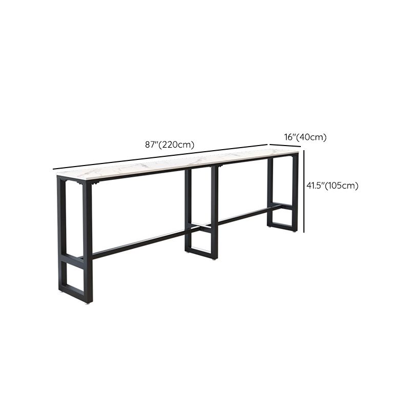 Glam Rectangle Bar Table Set 1/4/7 Pcs Iron Frame Bar Table and Upholstered Stools Clearhalo 'Bar Furniture' 'furn' 'furn_home_bar_bar_sets' 'Furniture' 'Home Bars & Bar Sets' 'home_bar_bar_sets' 'Kitchen & Dining Furniture' 1200x1200_965b631d-0a93-4d88-931e-18a76f08537d